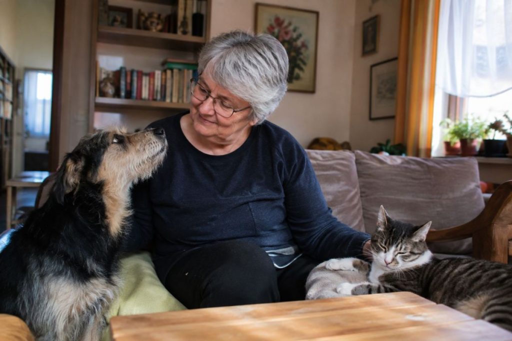Pets And Elderly People Living Together