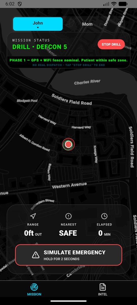 Rientro dementia wandering detection and movement pattern alert